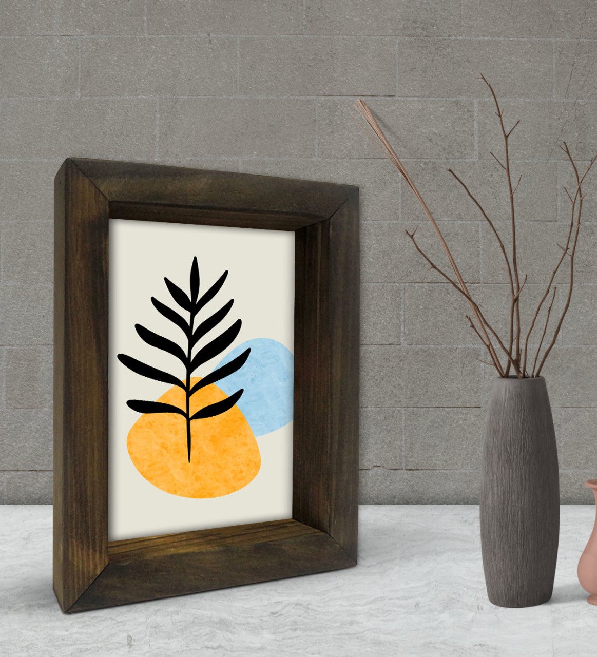 BK Gift Dekoratif Doğal Masif Ahşap Çerçeve 15x20cm-45