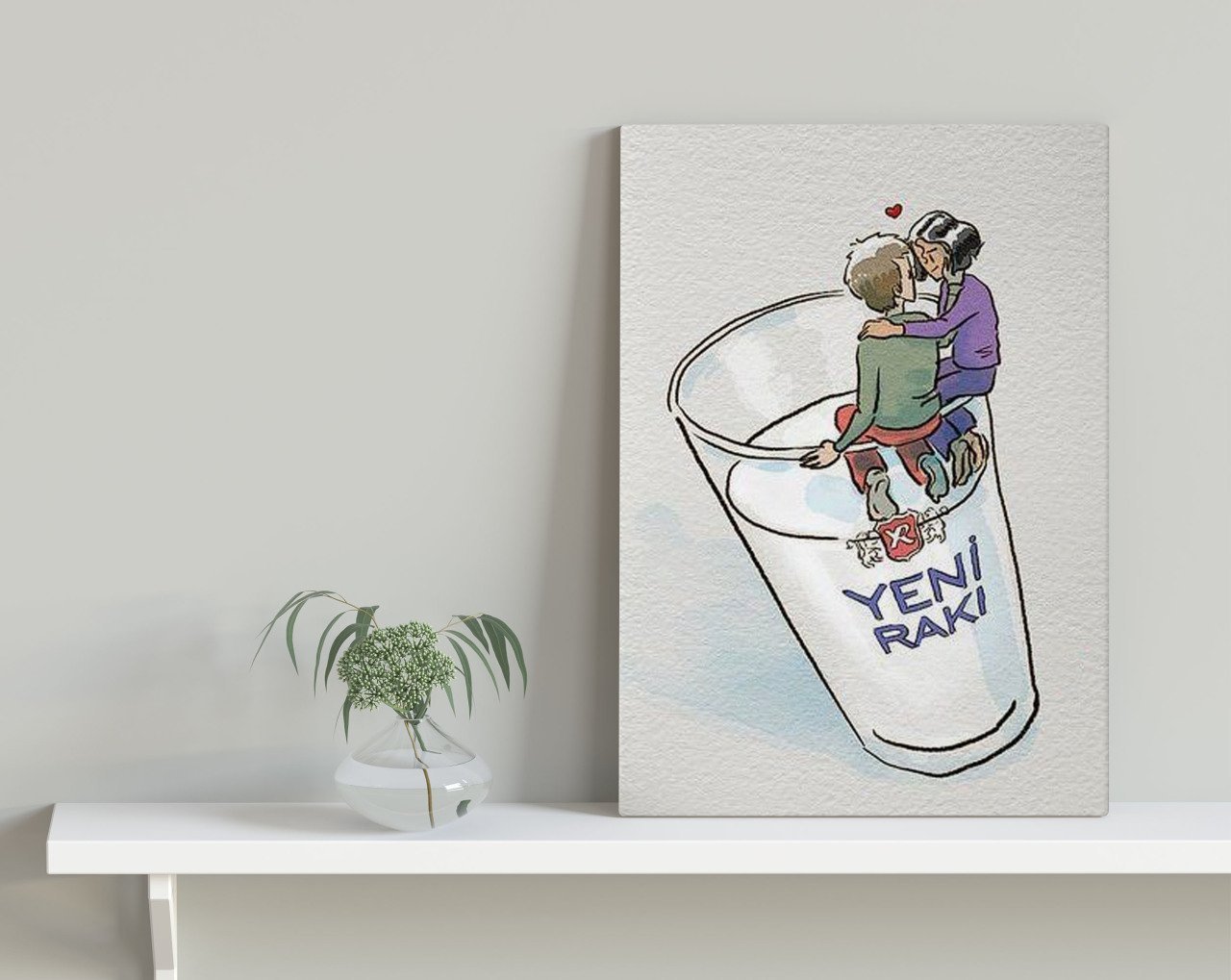 BK Home Rakı Tasarımlı Kanvas Tablo 30x50cm-3