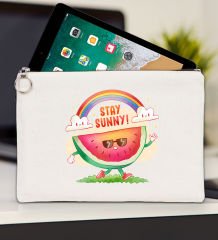 BK Gİft Yaz Temalı-7 Tablet Çantası 30x21cm, Ipad Çantası, Baskılı Tablet Kılıfı