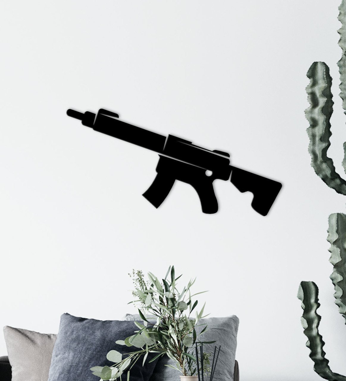 BK Gift Silah Tasarımlı Ahşap Duvar Süsü-49