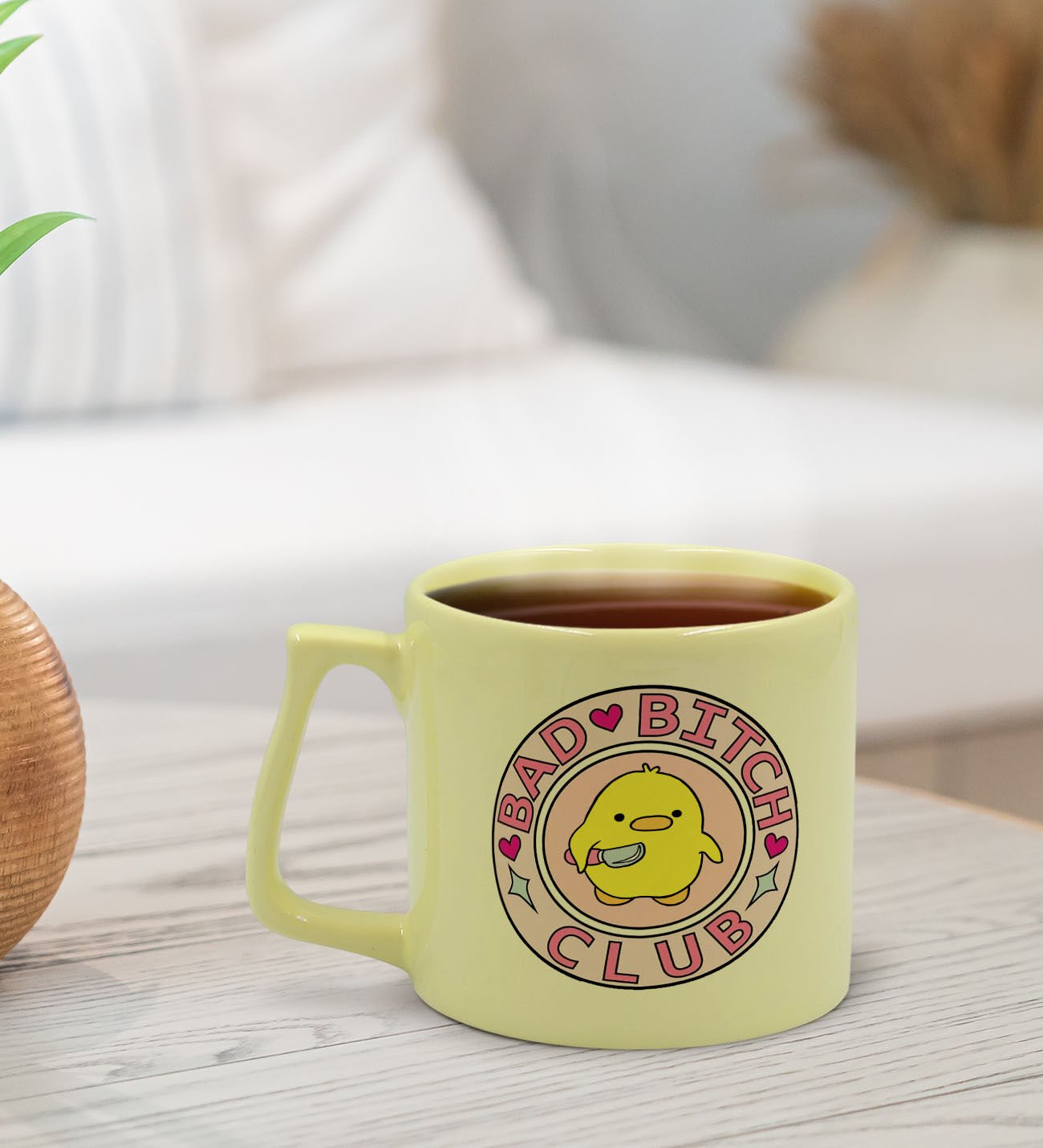 BK Gift Pastel Sarı Middle Kupa Bardak, Arkadaşa Hediye, Ev Hediyesi, Doğum Günü Hediyesi, Ofis Hediyesi-15