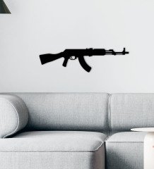 BK Gift Silah Tasarımlı Ahşap Duvar Süsü-51