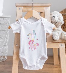 BK Kids I'm Cute Tasarımlı Bebek Body Zıbın - Model 1