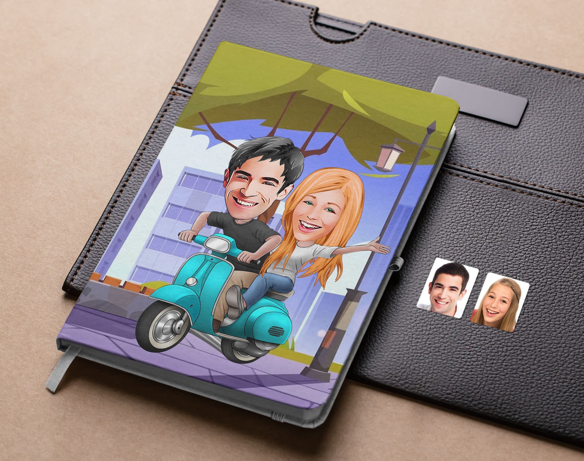 Bk Gift Kişiye Özel Sevgililer Karikatürlü Beyaz Defter-99 , Arkadaşa Hediye , Sevgiliye Hediye