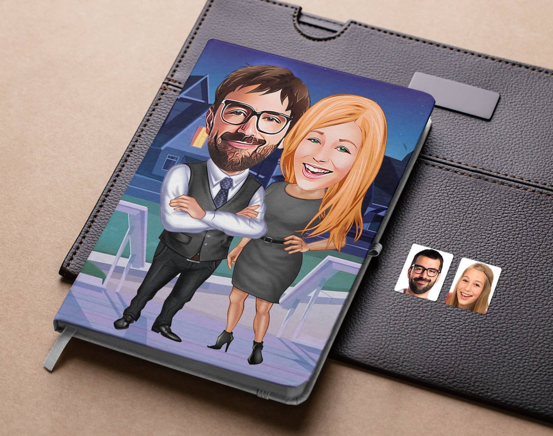 Bk Gift Kişiye Özel Sevgililer Karikatürlü Beyaz Defter-100 , Arkadaşa Hediye , Sevgiliye Hediye