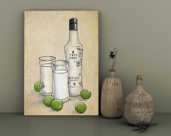 BK Home Rakı Tasarımlı Kanvas Tablo 30x50cm-6