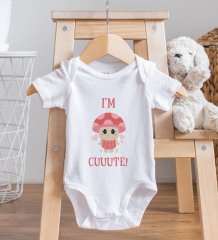 BK Kids I'm Cute Tasarımlı Bebek Body Zıbın - Model 2