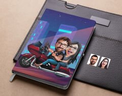 Bk Gift Kişiye Özel Sevgililer Karikatürlü Beyaz Defter-103 , Arkadaşa Hediye , Sevgiliye Hediye