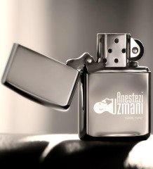 Kişiye Özel Anestezi Uzmanı Benzinli Gümüş Gri Metal Çakmak - 1