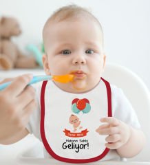 BK Kids Kişiye Özel Mekanın Sahibi Tasarımlı 2’li Kırmızı Mama Önlüğü-1