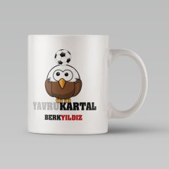 Kişiye Özel Yavru Kartal Tasarımlı Beyaz Kupa Bardak - 2