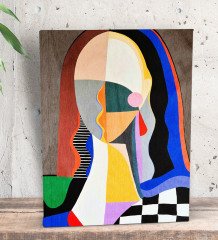 BK Gift Dear Mona Tasarımlı Dekoratif Mini Kanvas Tablo 15x20cm-1