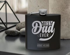 Bk Gift Kişiye Özel İsimli Siyah Çelik İçki Matarası ve Sigara Kutusu Hediye Seti-12, Babalar Günü Hediyesi, Erkek Hediye, Alkol Matarası