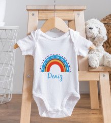 BK Kids Kişiye Özel İsimli Bebek Body Zıbın ve Mama Önlüğü Hediye Seti - Model 2