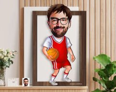 BK Gift Kişiye Özel Erkek Basketbol Karikatürlü 3D Ahşap Tablo-5, Sevgiliye Hediye, Arkadaşa Hediye, Doğum Günü Hediyesi