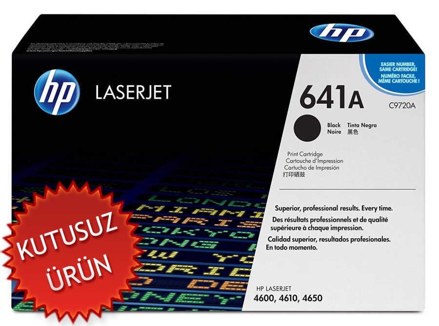 HP C9720A (641A) Siyah Orjinal Toner - LaserJet 4600 (U) (T4444)