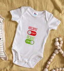 BK Kids Umut Off Tasarımlı Beyaz Bebek Body Zıbın-1