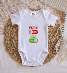 BK Kids Umut Off Tasarımlı Beyaz Bebek Body Zıbın-1