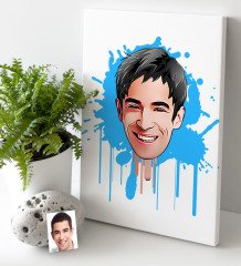 Kişiye Özel Erkek Karikatürlü Kanvas Tablo (30 x 50 cm.) 31
