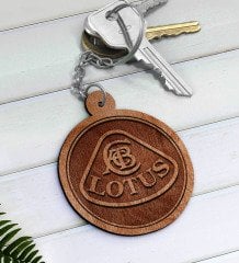Lotus Logolu Ahşap Anahtarlık-1