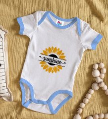 BK Kids Sunshine Tasarımlı Mavi Bebek Body Zıbın-1