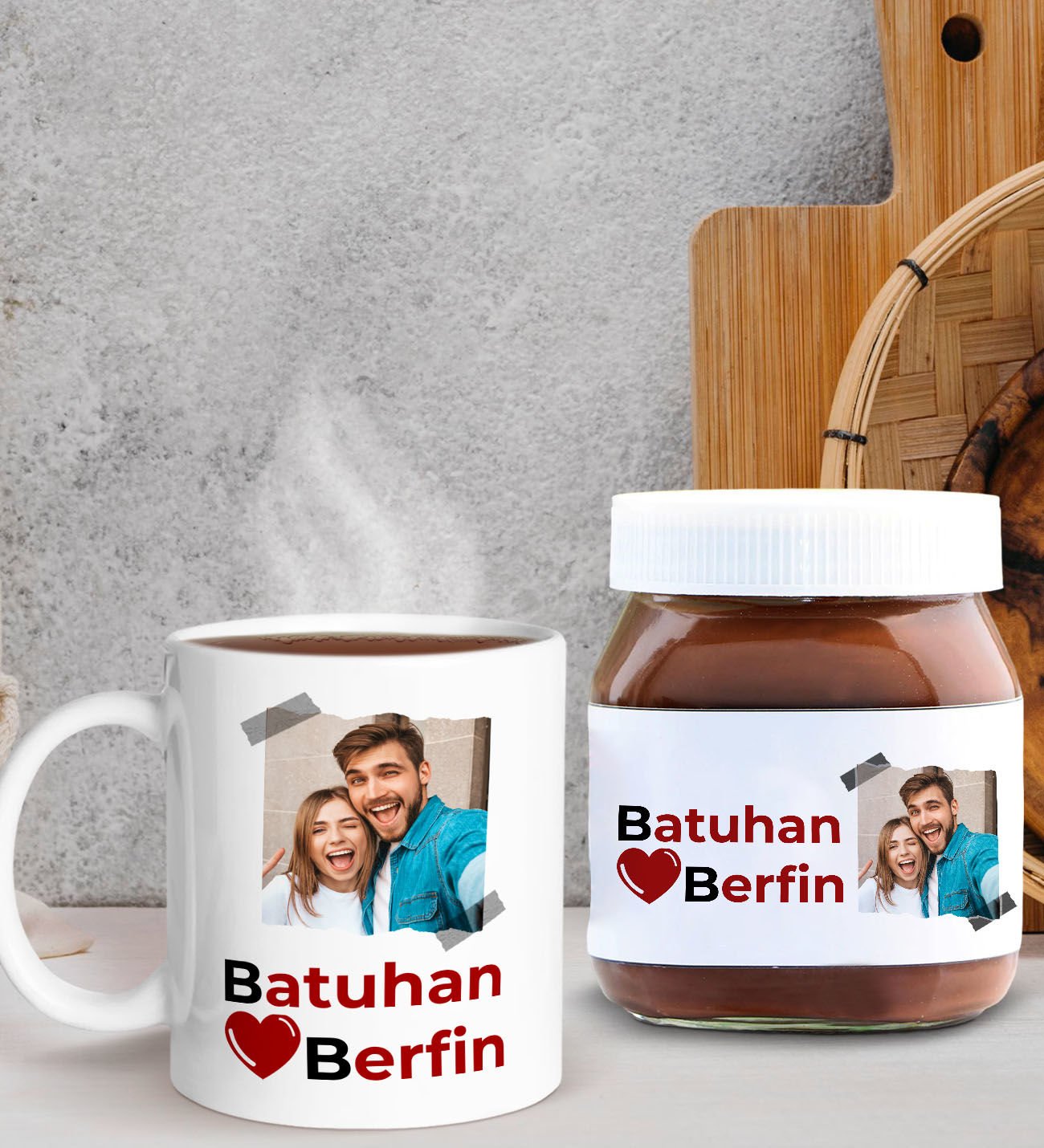 BK Gift Sevgiliye Özel Kupa ve Nutella 400gr. Hediye Seti, Sevgiliye Hediye, Sevgililer Günü Hediye, Doğum Günü Hediyesi