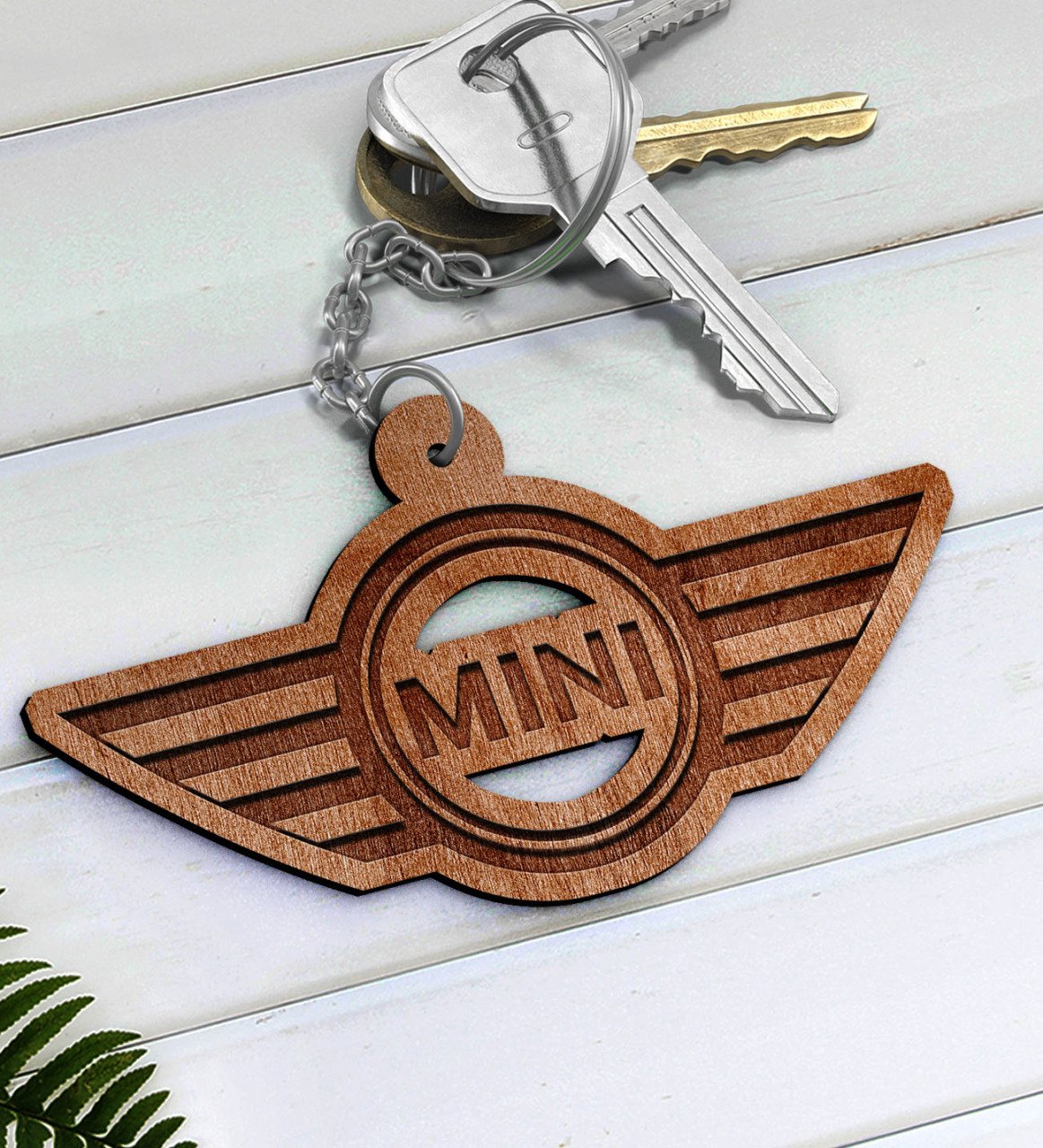 Mini Logolu Ahşap Anahtarlık-1