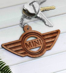 Mini Logolu Ahşap Anahtarlık-1