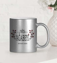 Kişiye Özel Yılın En İyi Ağabeyi Gümüş Yaldızlı Kupa Bardak