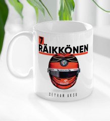 Kişiye Özel İsimli F1 Räikkönen Tasarımlı Beyaz Kupa Bardak-1