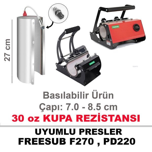 30oz Freesub Tumbler Kupa Rezistansı