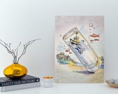 BK Home Rakı Tasarımlı Kanvas Tablo 30x50cm-10