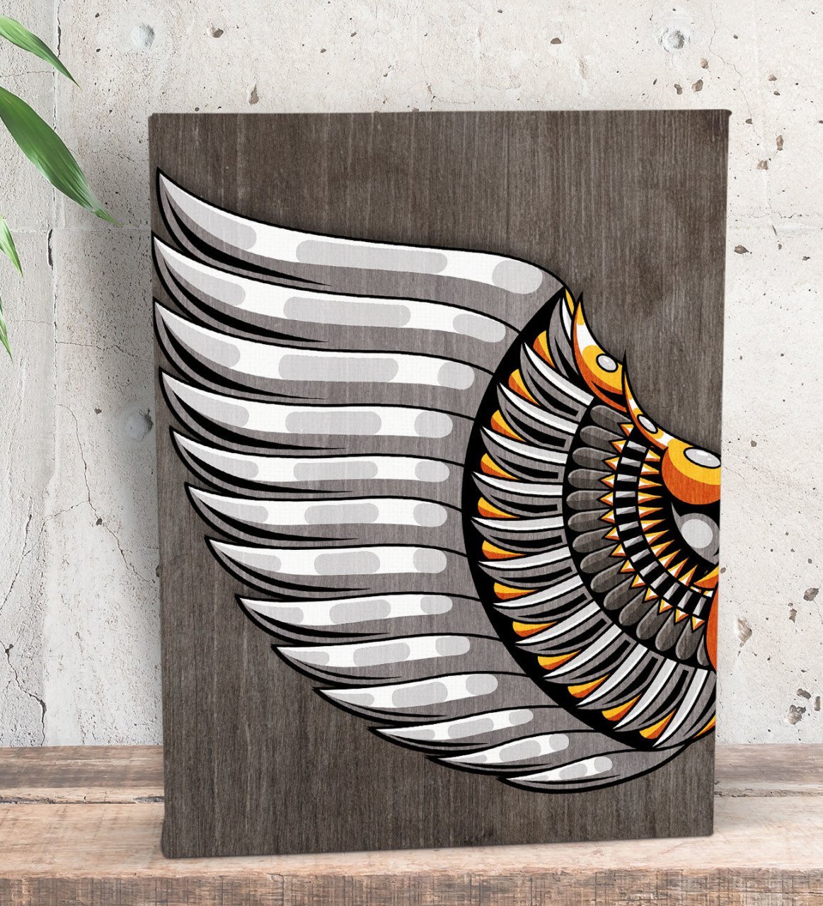 BK Gift Kanat Tasarımlı Dekoratif Mini Kanvas Tablo 15x20cm-1