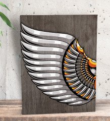 BK Gift Kanat Tasarımlı Dekoratif Mini Kanvas Tablo 15x20cm-1