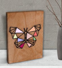 BK Gift Kelebek Tasarımlı Dekoratif Mini Kanvas Tablo 15x20cm-1