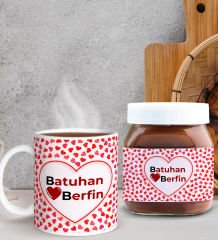 BK Gift Sevgiliye Özel Kupa ve Nutella 400gr. Hediye Seti, Sevgiliye Hediye, Sevgililer Günü Hediye, Doğum Günü Hediyesi-5