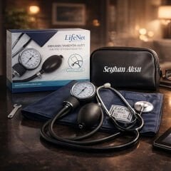 Kişiye Özel İsimli Mekanik Tansiyon Aleti SC-012 – Manuel Stetoskoplu Kol Tipi Tansiyon Ölçüm Cihazı