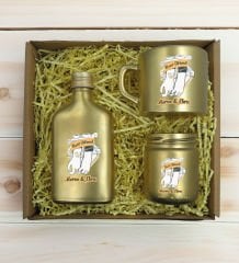 BK Gift Kişiye Özel İsimli DTF Best Friend Temalı Gold Kahve Fincanı & Kolonya & Mum Hediye Seti-4, Arkadaşa Hediye, Doğum Günü Hediyesi