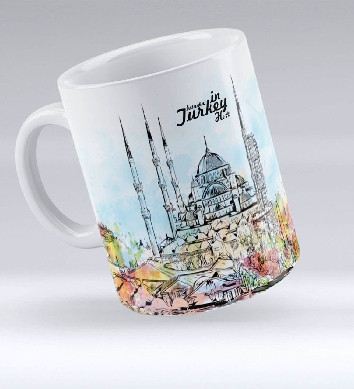 Kişiye Özel Turistik İstanbul Şehir Kupa Bardak - 1