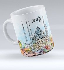 Kişiye Özel Turistik İstanbul Şehir Kupa Bardak - 1