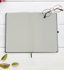 Kişiye Özel Kadın Öğretmen Karikatürlü Yeşil Termo Deri Defter Kalem Seti Model 4