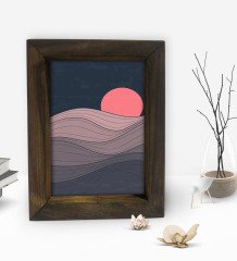 BK Gift Dekoratif Doğal Masif Ahşap Çerçeve 15x20cm-73
