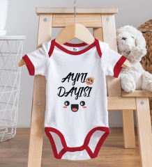 BK Kids Aynı Dayısı Tasarımlı Kırmızı Bebek Body Zıbın-1