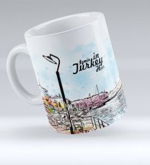 Kişiye Özel Turistik İzmir Şehir Kupa Bardak - 1