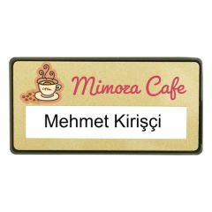 SPX Logi Sürgülü Metal Yaka İsimliği (simli altın)