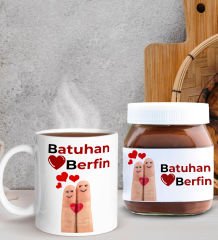 BK Gift Sevgiliye Özel Kupa ve Nutella 400gr. Hediye Seti, Sevgiliye Hediye, Sevgililer Günü Hediye, Doğum Günü Hediyesi-9