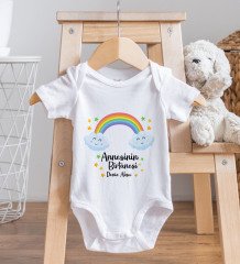 BK Kids Kişiye Özel Annesinin Bir Tanesi Tasarımlı Bebek Body Zıbın ve Mama Önlüğü Hediye Seti - Model 1
