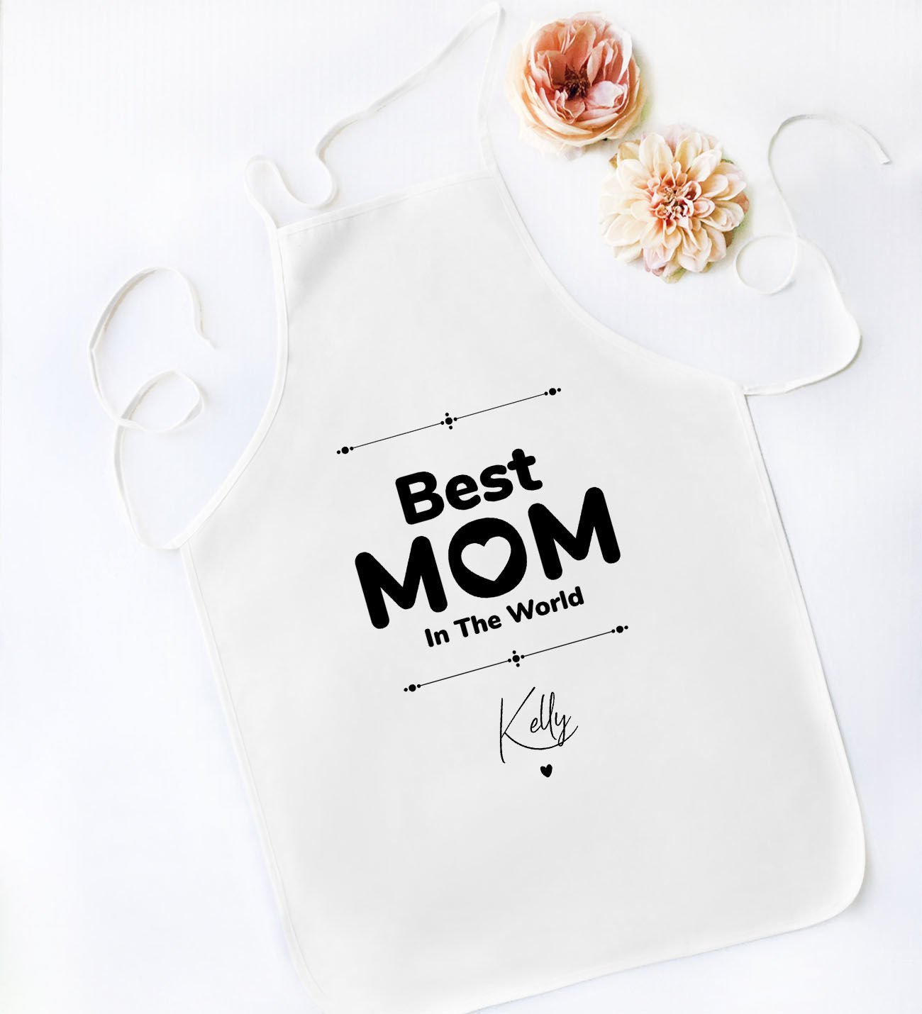 BK Gift Kişiye Özel İsimli Anneler Günü Tasarımlı Beyaz Mutfak Önlüğü, Aşçı Önlüğü, Şef Önlüğü, Anneye Hediye-15