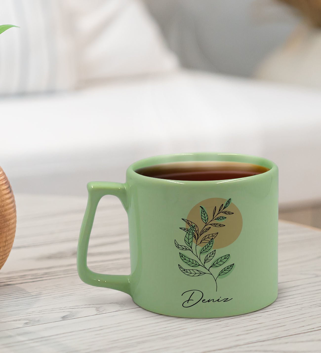 BK Gift Kişiye Özel İsimli Pastel Yeşil Middle Kupa Bardak, Arkadaşa Hediye, Ev Hediyesi, Doğum Günü Hediyesi, Ofis Hediyesi-14