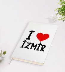 BK Gift I Love İzmir Tasarımlı Beyaz Defter - Model 1